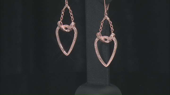 Textured Copper Heart Dangle Earrings Video Thumbnail