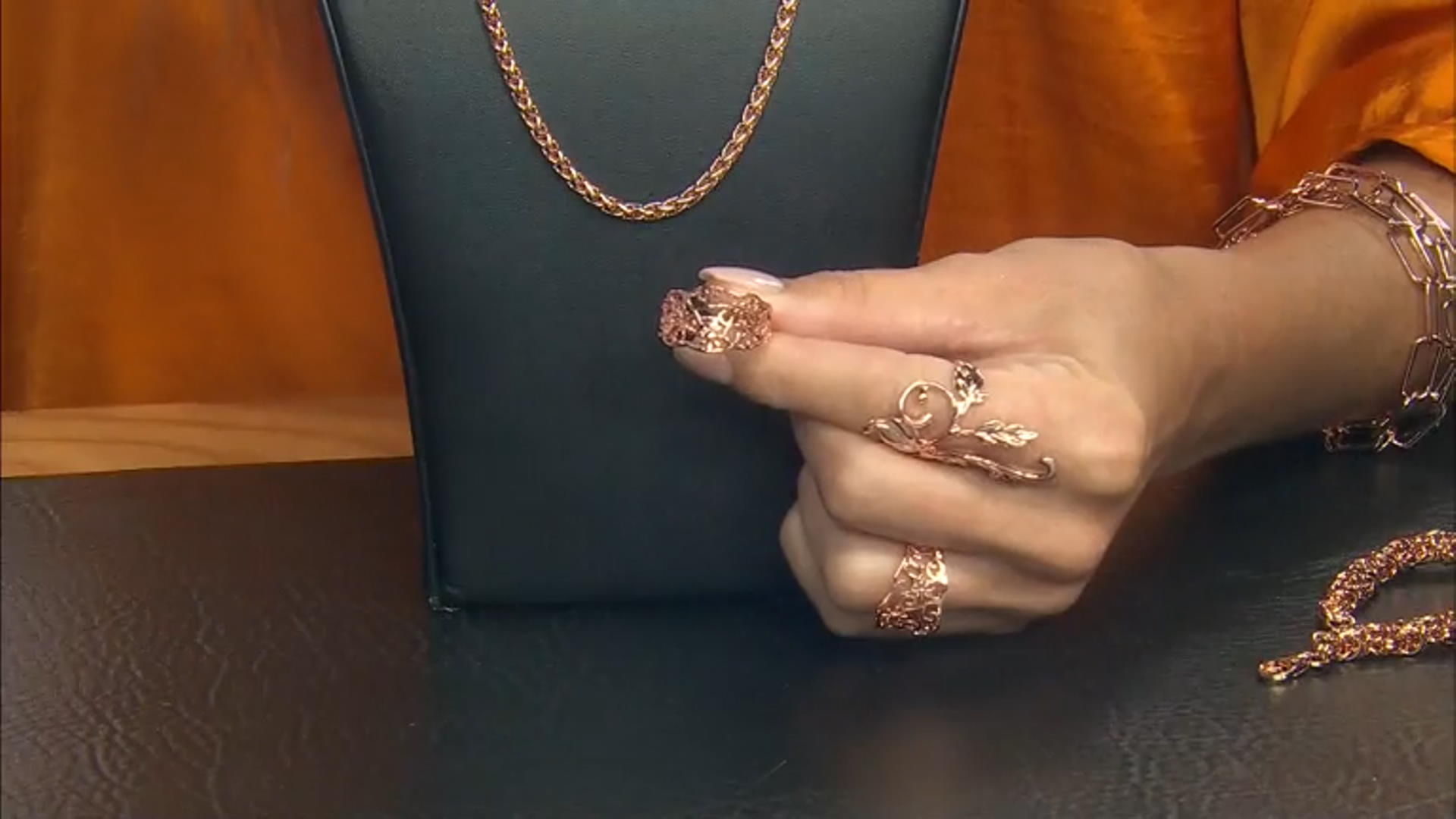 Copper Floral Band Ring Video Thumbnail