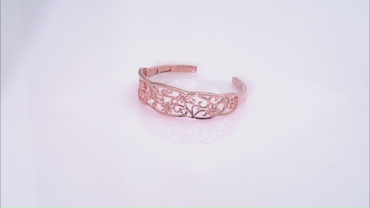 Copper Floral Cuff Bracelet Video Thumbnail