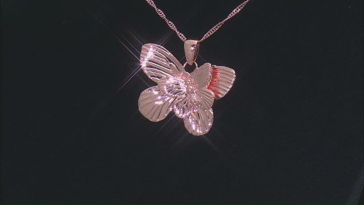 Copper Butterfly Pendant With Chain Video Thumbnail