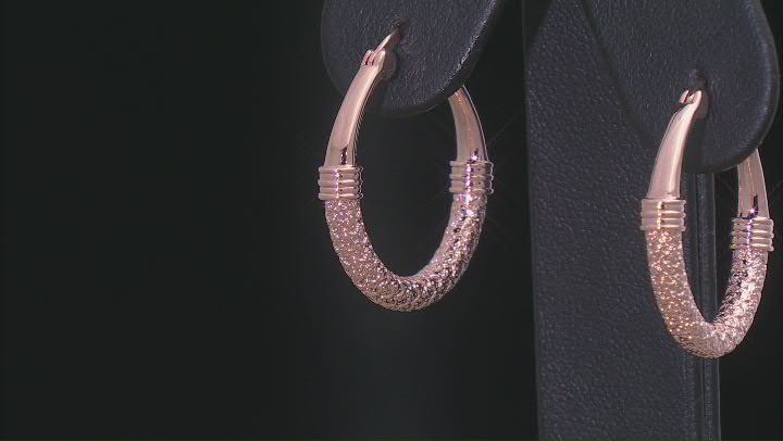 Copper 25mm x 3.5mm Hoop Earring Video Thumbnail