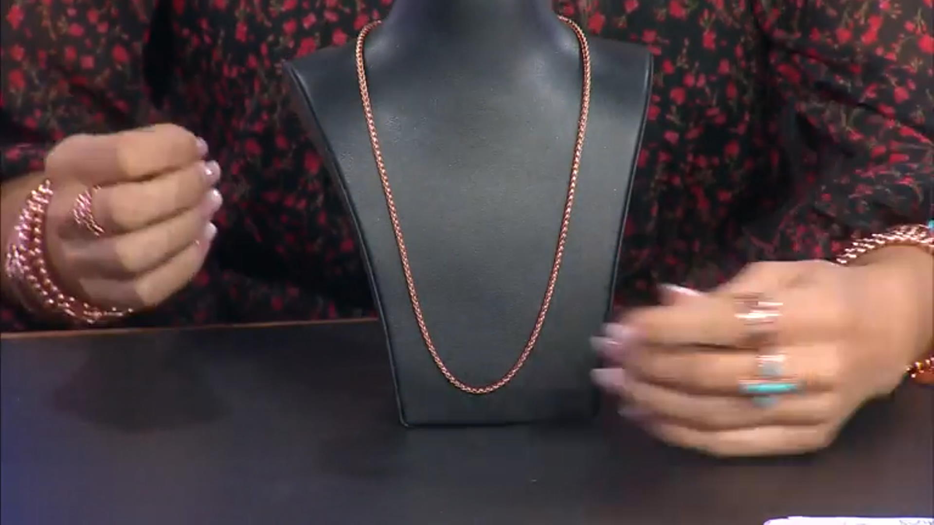 Copper Wheat Chain Necklace Video Thumbnail