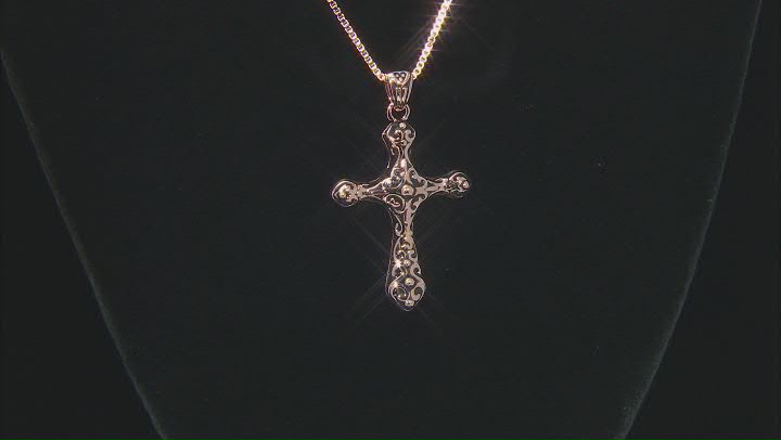 Copper Cross Pendant With Chain Video Thumbnail