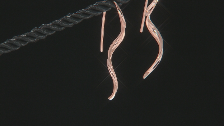 Twisted Copper Drop Earrings Video Thumbnail