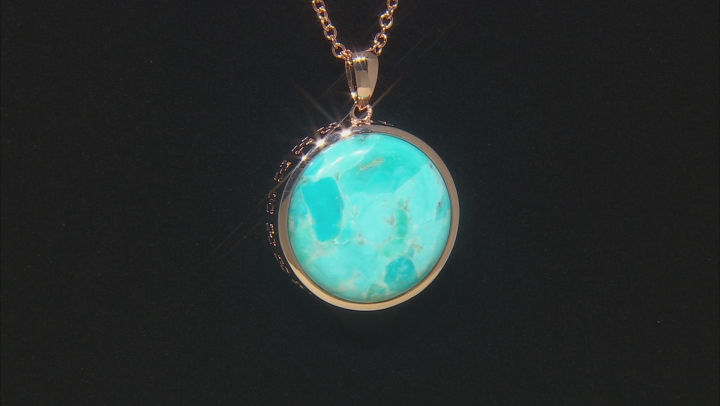 Copper Turquoise Pendant With Chain Video Thumbnail