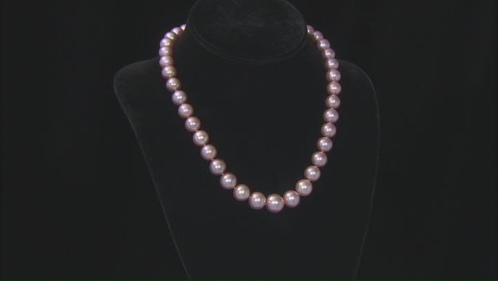 Natural Multi-Pink Cultured Kasumiga Pearl 14k White Gold Necklace 10.5-13.5mm Video Thumbnail