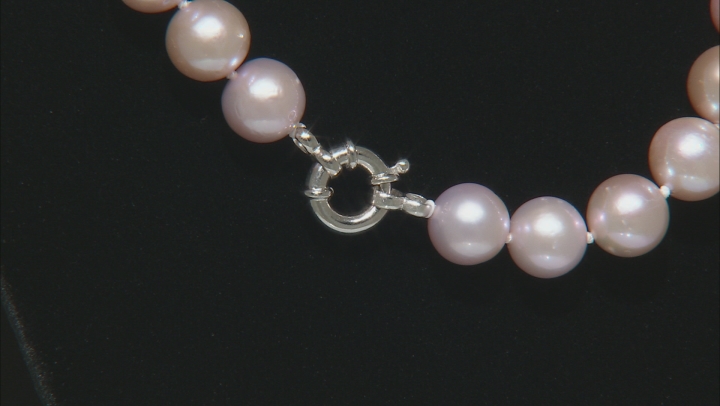 Genusis Pearls(TM) 11-14mm Natural Pink Cultured Freshwater Pearl Rhodium Over Silver Necklace Video Thumbnail