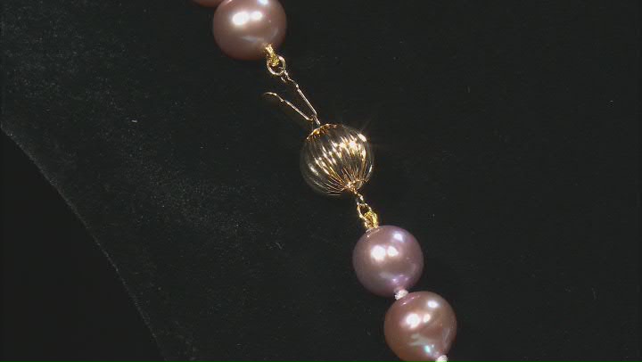 Genusis™ 10-12mm Lavender Cultured Freshwater Pearl 14k Yellow Gold 20 inch Necklace Video Thumbnail