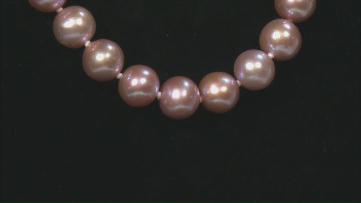 Genusis™ 10-12mm Lavender Cultured Freshwater Pearl 14k Yellow Gold 20 inch Necklace Video Thumbnail