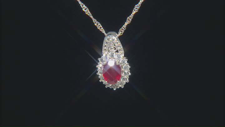 Red Mahaleo(R) Ruby Rhodium Over Sterling Silver Pendant with Chain 2.14ctw Video Thumbnail