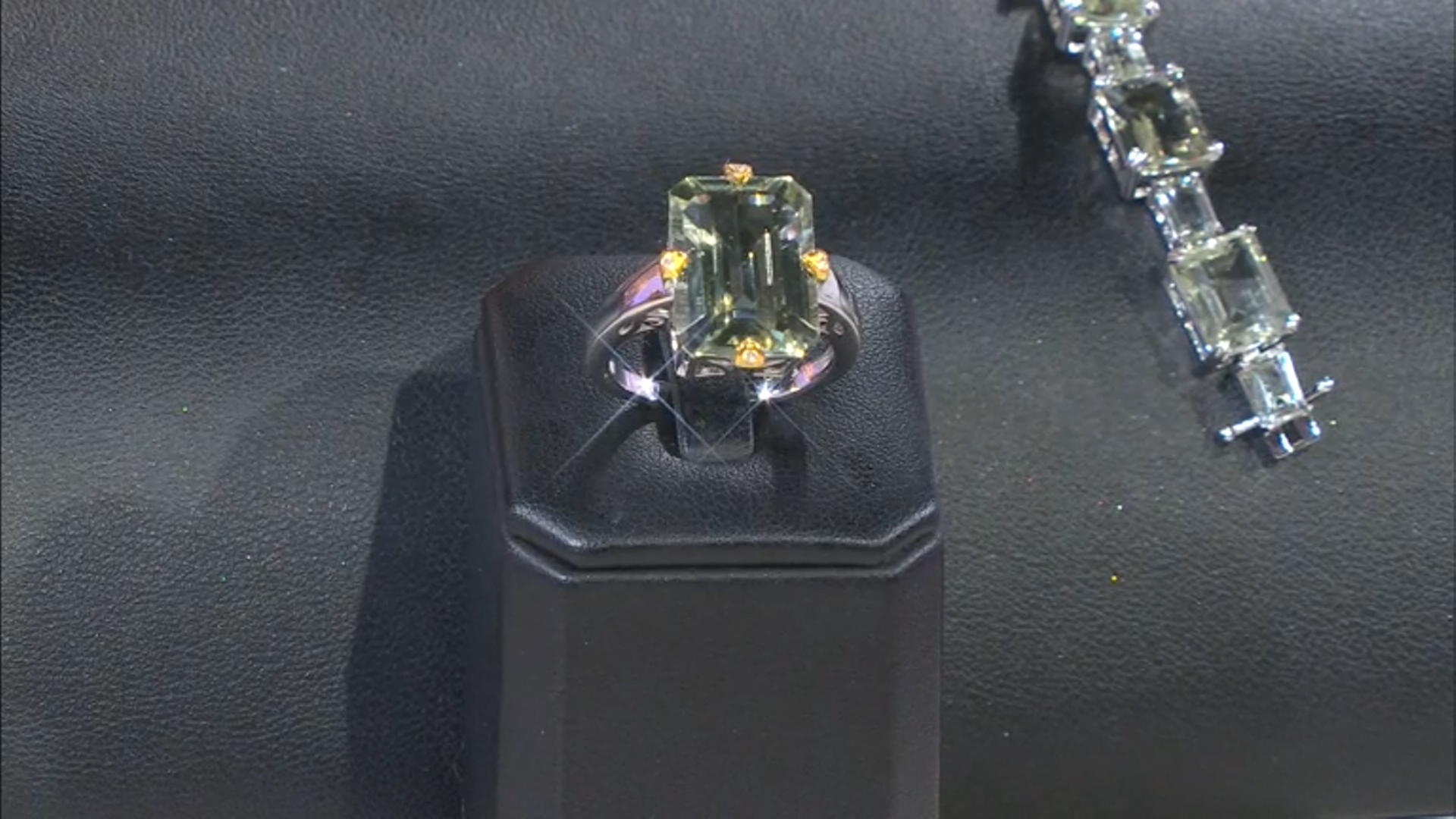 Green Prasiolite Rhodium Over Sterling Silver Ring 10.42ctw Video Thumbnail