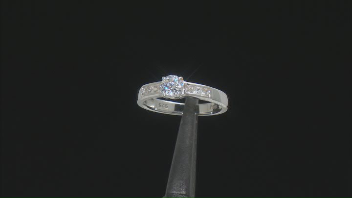 White Zircon Rhodium Over Sterling Silver Stackable Ring 1.45ctw Video Thumbnail