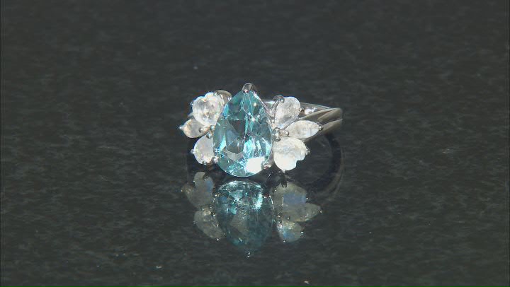 Sky Blue Topaz Rhodium Over Sterling Silver Ring 3.00ct Video Thumbnail