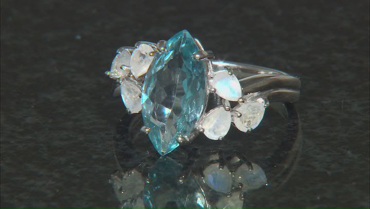 Sky Blue Topaz Rhodium Over Sterling Silver Ring 2.50ct Video Thumbnail