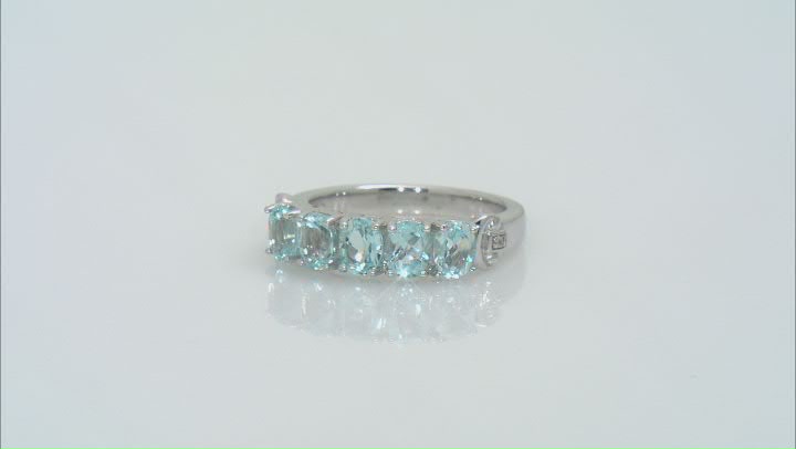 Sky Blue Topaz Rhodium Over Sterling Silver Band Ring 1.75ctw Video Thumbnail