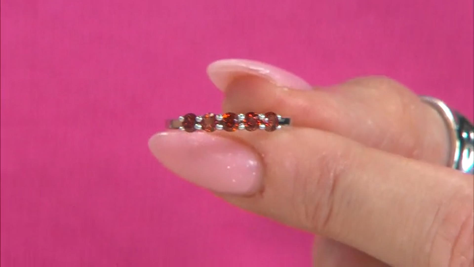 Red Garnet Sterling Silver Ring Set Of 3 2.25ctw Video Thumbnail