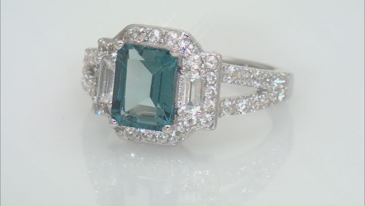 London Blue Topaz Rhodium Over Sterling Silver Ring 2.54ctw Video Thumbnail