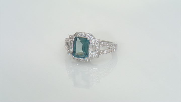 London Blue Topaz Rhodium Over Sterling Silver Ring 2.54ctw Video Thumbnail