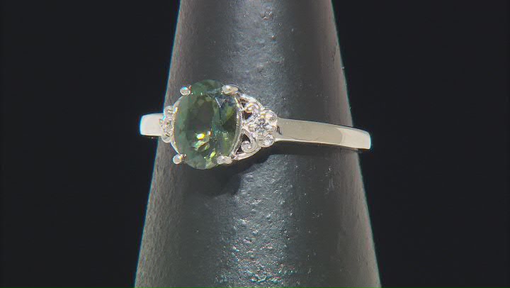 Green Labradorite  Rhodium Over Sterling Silver Ring 2.00ctw Video Thumbnail