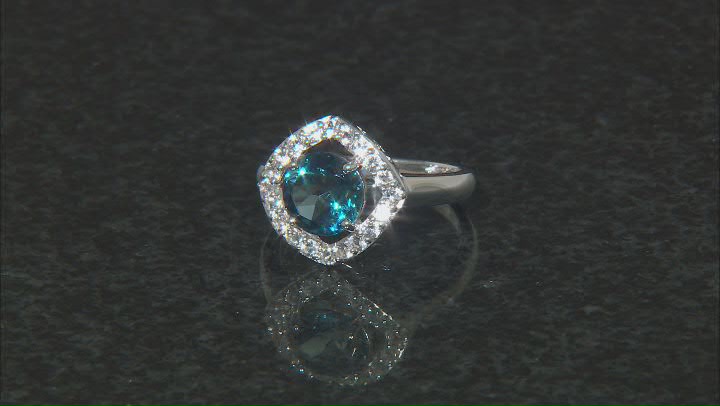London Blue Topaz Rhodium Over Sterling Silver Ring 2.50ctw Video Thumbnail