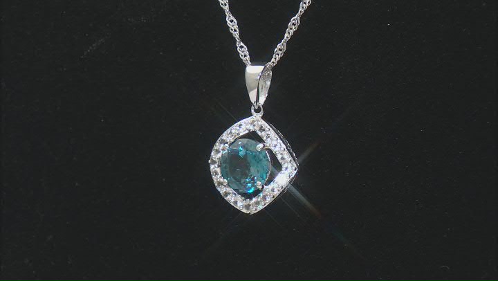 London Blue Topaz Rhodium Over Silver Pendant With Chain 2.50ctw Video Thumbnail