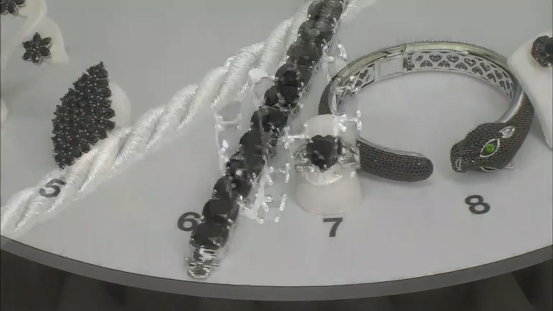 Black Spinel Rhodium Over Sterling Silver Hoop Earrings 4.74ctw Video Thumbnail
