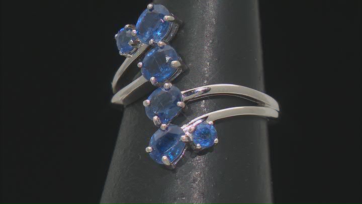 Kyanite Rhodium Over Sterling Silver Ring 1.74ctw Video Thumbnail