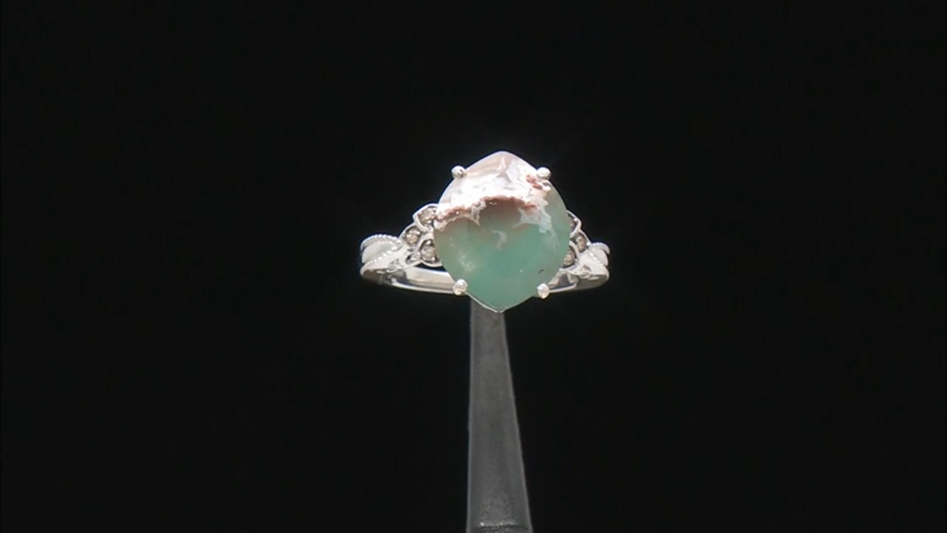 Aquaprase® Rhodium Over Sterling Silver Ring 0.04ctw Video Thumbnail