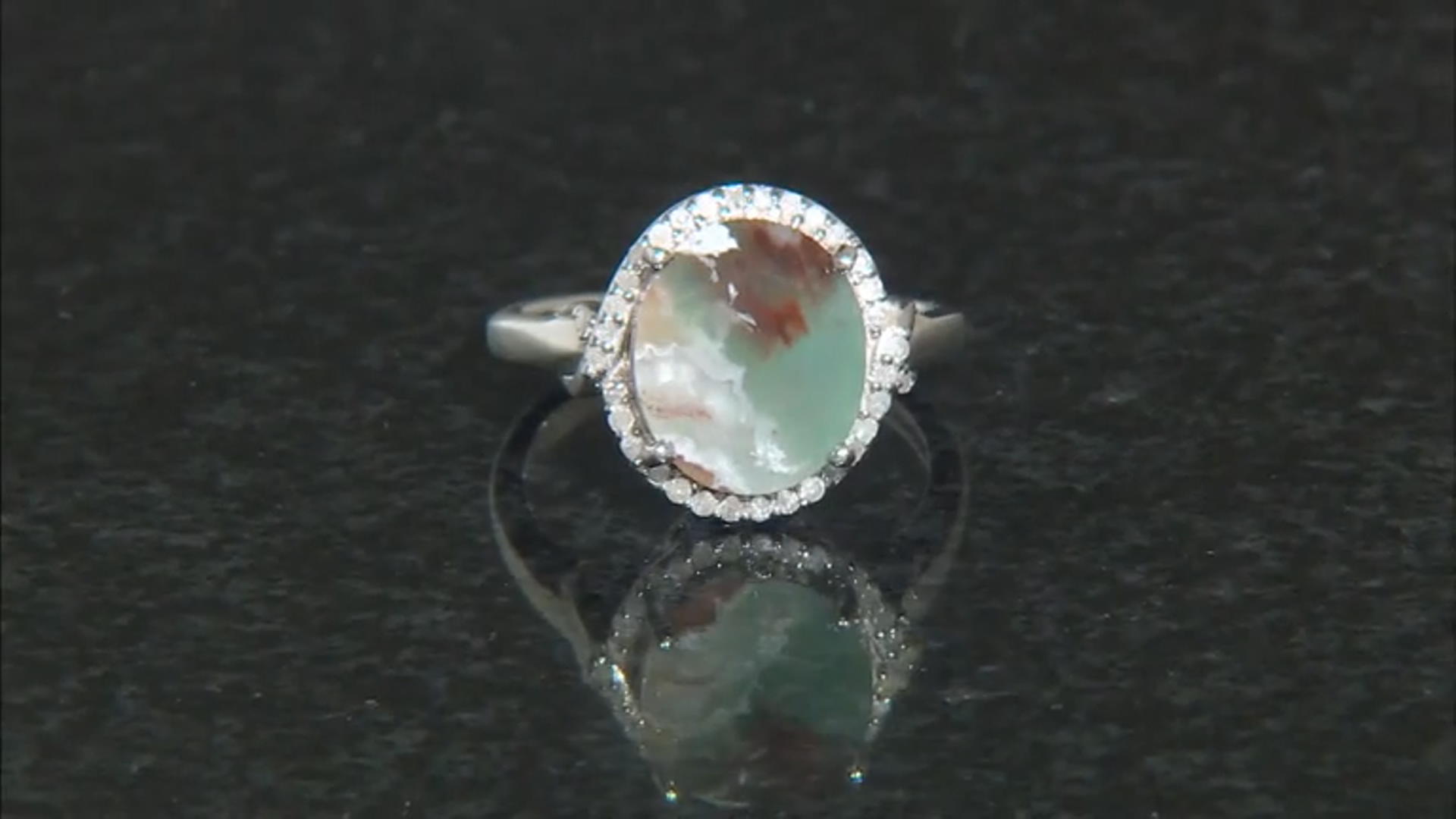 Aquaprase® Rhodium Over Sterling Silver Ring 0.14ctw Video Thumbnail