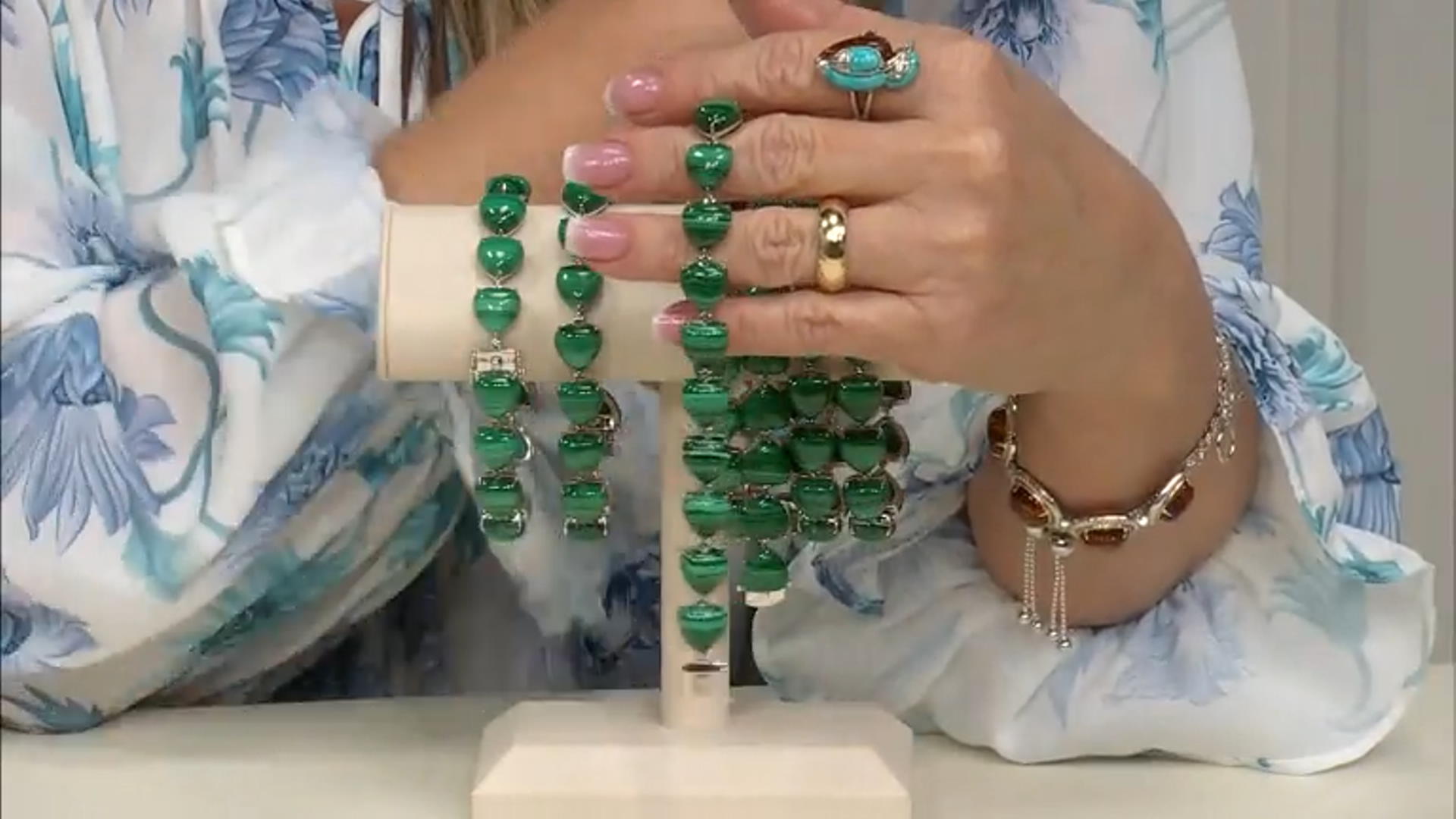 Green Malachite Sterling Silver Bracelet Video Thumbnail