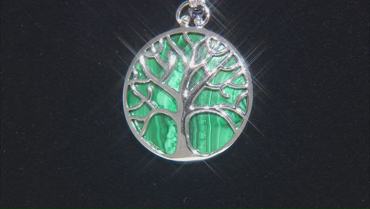 Green Malachite Sterling Silver Enhancer With Chain Video Thumbnail