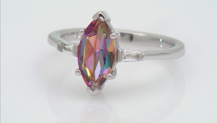 Northern Lights Quartz™ Rhodium Over Sterling Silver Ring 1.41ctw Video Thumbnail