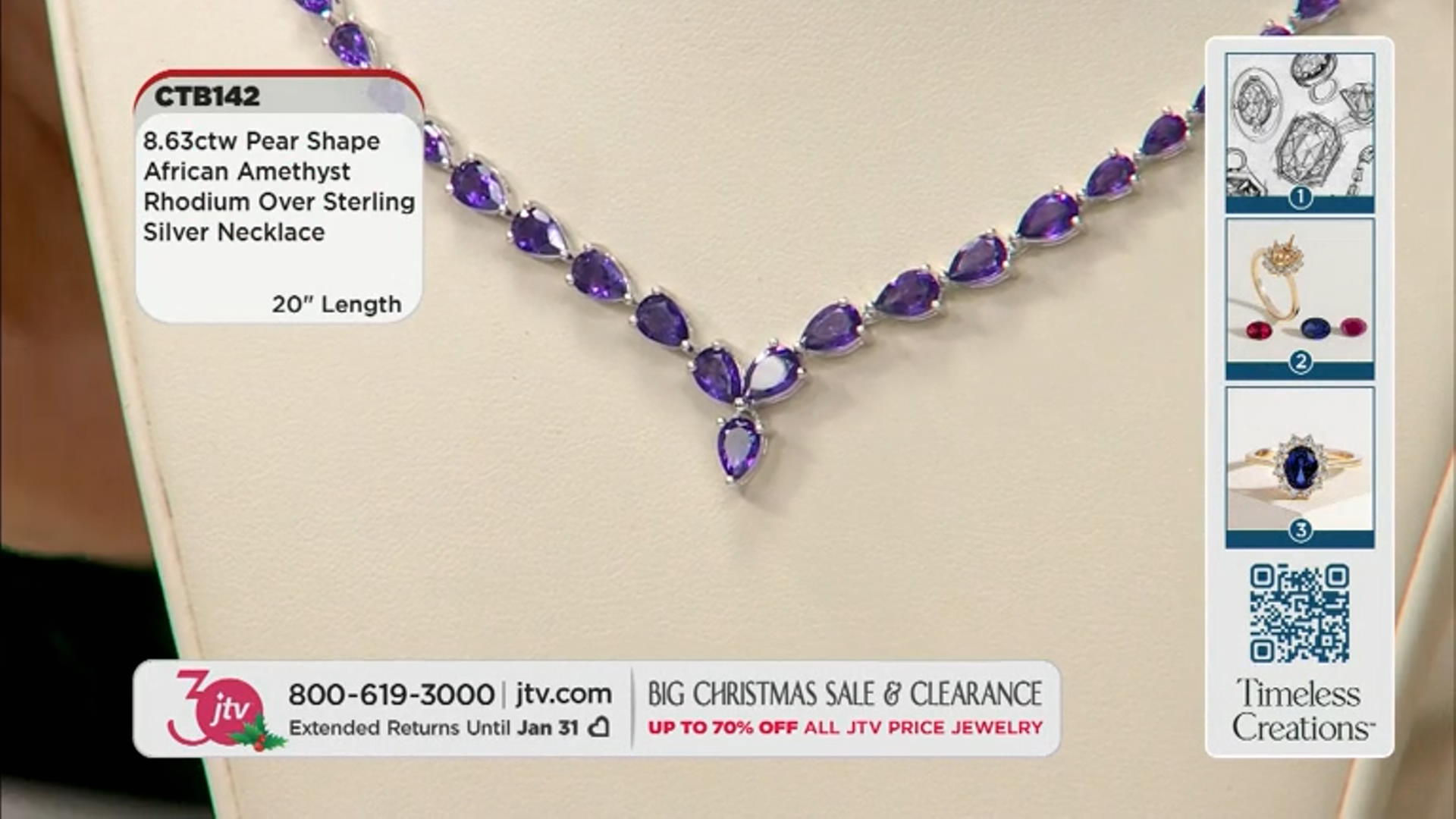 Purple Amethyst Rhodium Over Sterling Silver Necklace 8.63ctw Video Thumbnail