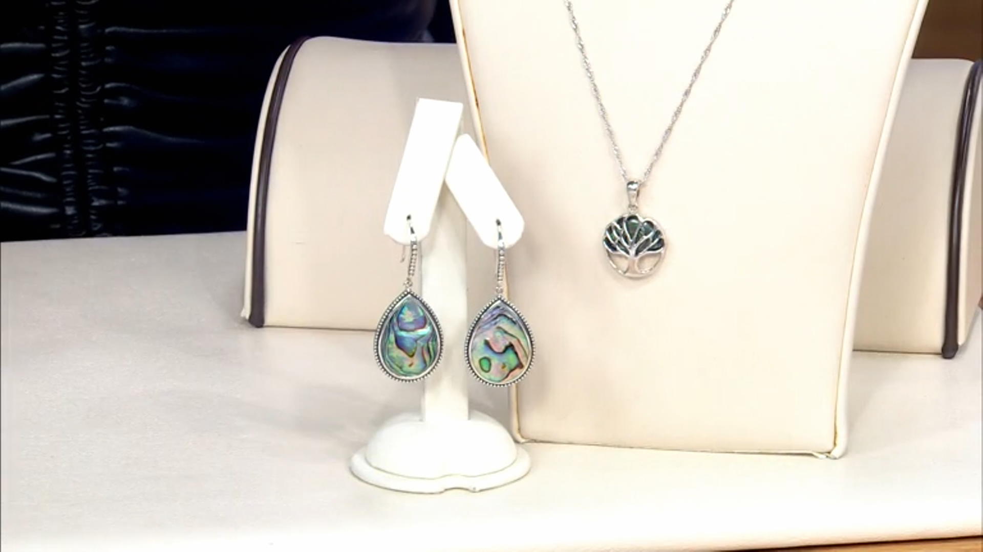 Multicolor Abalone Shell Sterling Silver Dangle Earrings Video Thumbnail