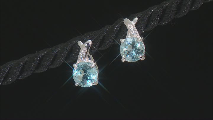 Sky Blue Topaz Rhodium Over Silver Ring, Earrings, and Pendant Set 8.78ctw Video Thumbnail