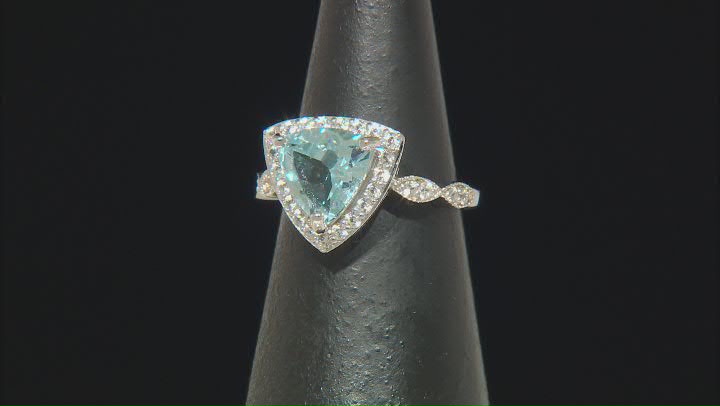 Sky Blue Topaz Rhodium Over Sterling Silver Ring 2.79ctw Video Thumbnail