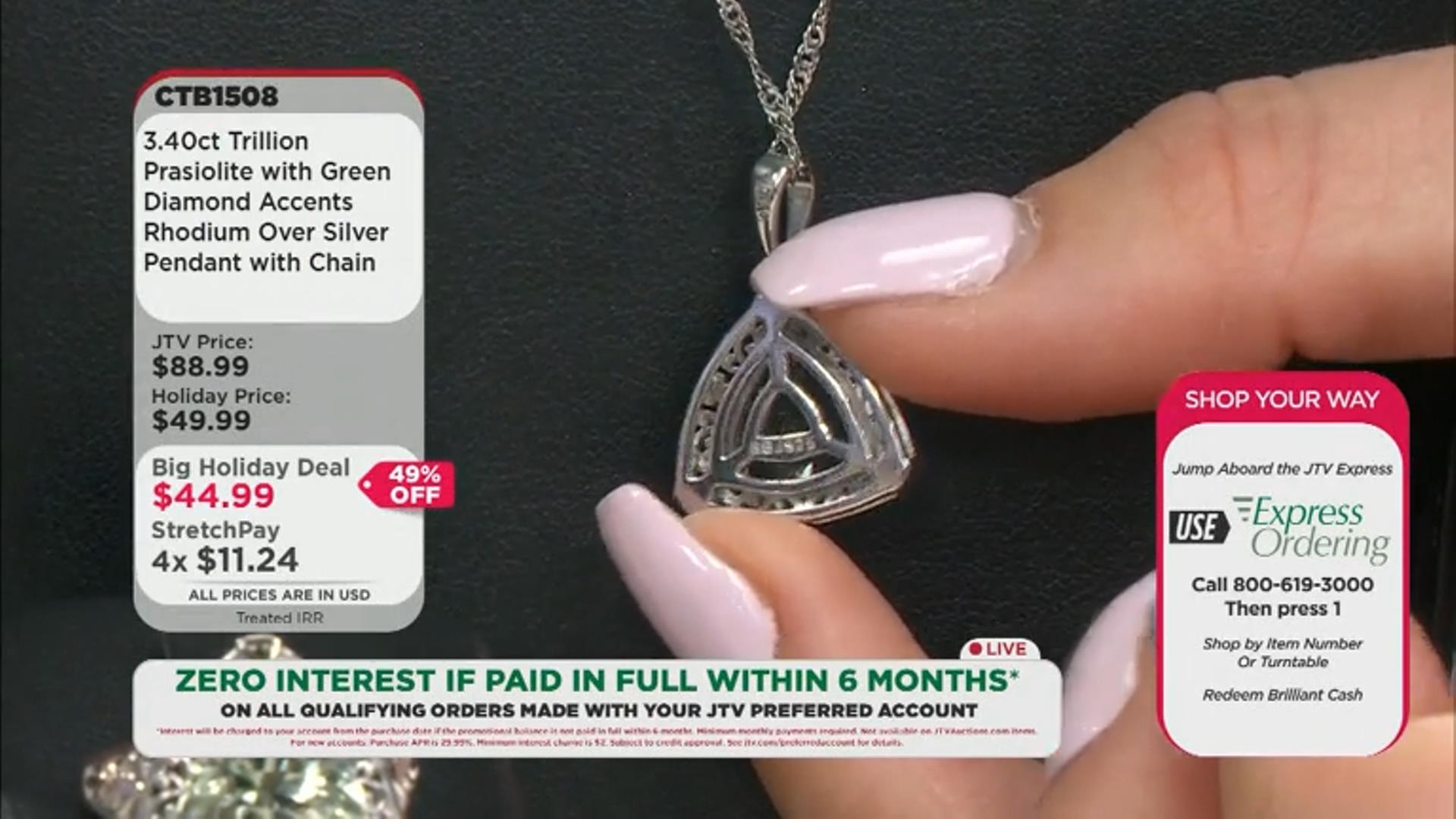 Green Prasiolite Rhodium Over Sterling Silver Pendant With Chain 3.41ctw Video Thumbnail