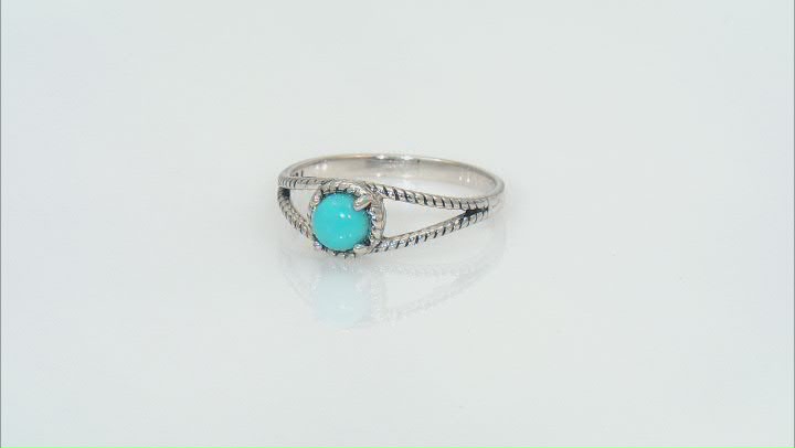 Blue Sleeping Beauty Turquoise Sterling Silver Ring With Earrings Box Set Video Thumbnail