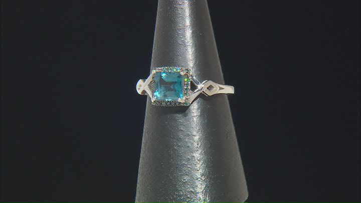 London Blue Topaz Rhodium Over Sterling Silver Ring 1.25ctw Video Thumbnail