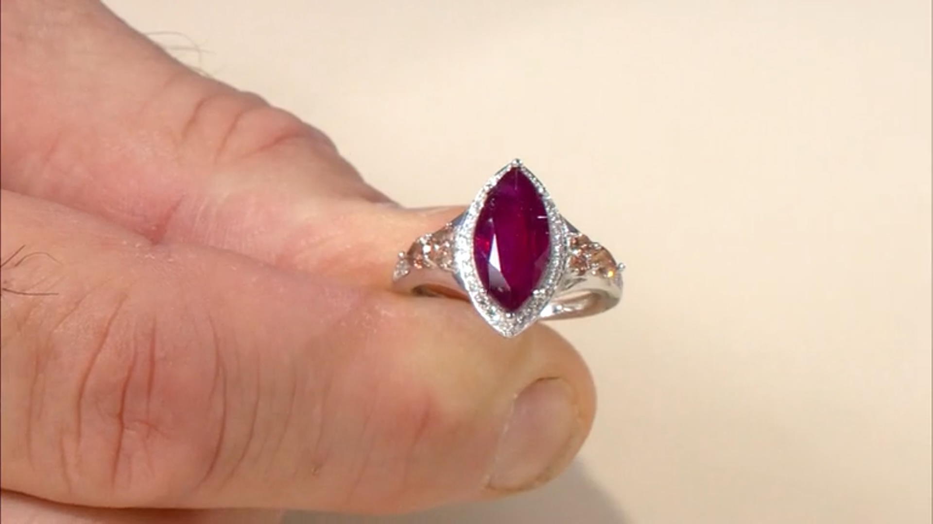 Red Mahaleo® Ruby Rhodium Over Silver Ring 3.45ctw Video Thumbnail