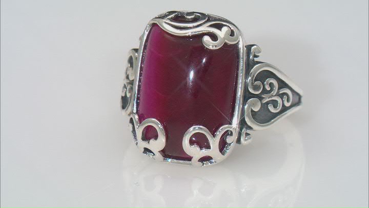 Pink Tigers Eye Sterling Silver Ring Video Thumbnail