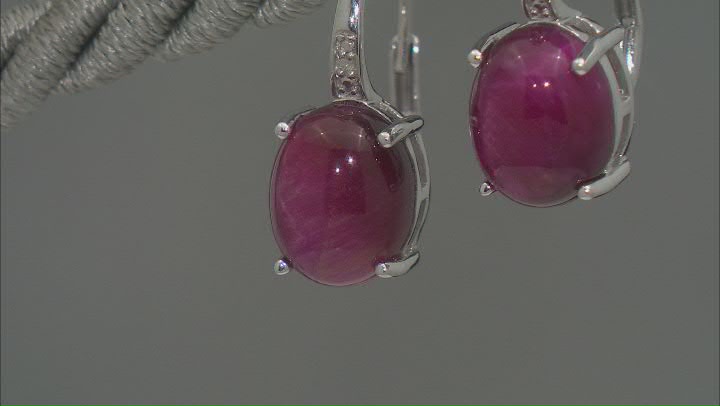 Pink Tigers Eye Rhodium Over Sterling Silver Earrings Video Thumbnail