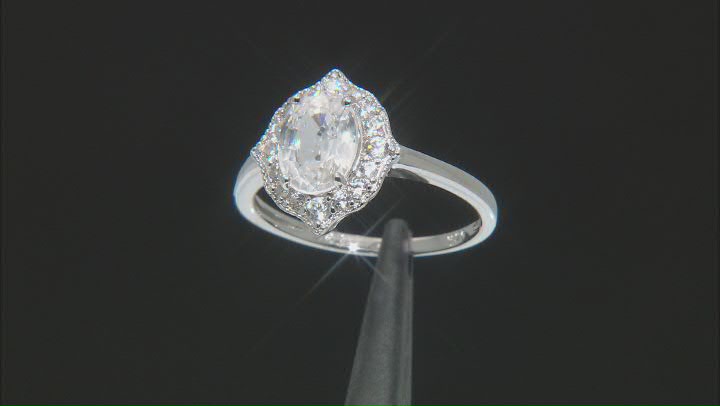 White Zircon Rhodium Over Sterling Silver Ring 2.99ctw Video Thumbnail
