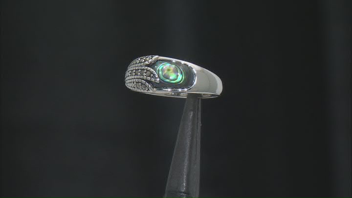 Abalone Shell Sterling Silver Band Ring Video Thumbnail