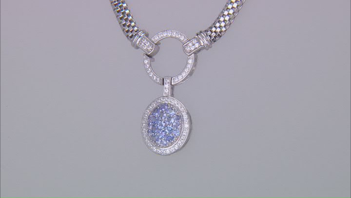 Blue Tanzanite Rhodium Over Sterling Silver Necklace 1.83ctw Video Thumbnail