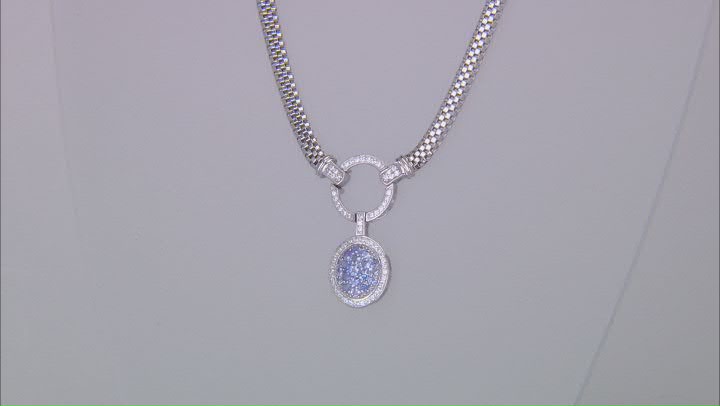 Blue Tanzanite Rhodium Over Sterling Silver Necklace 1.83ctw Video Thumbnail