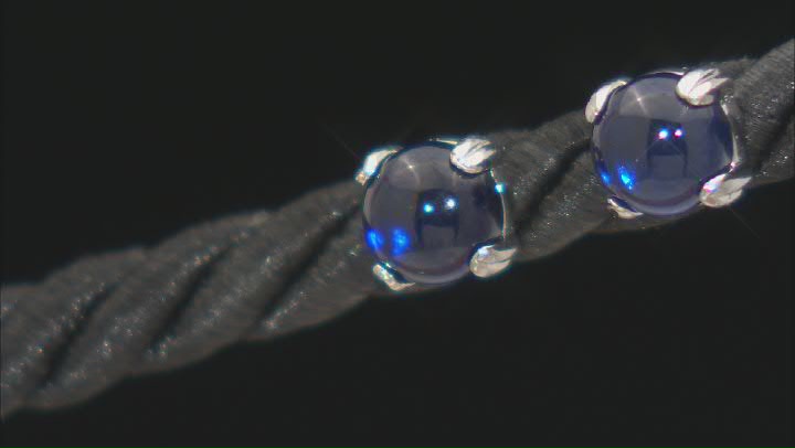 Lab Created Blue Sapphire Platinum Over Sterling Silver Stud Earrings 1.70ctw Video Thumbnail
