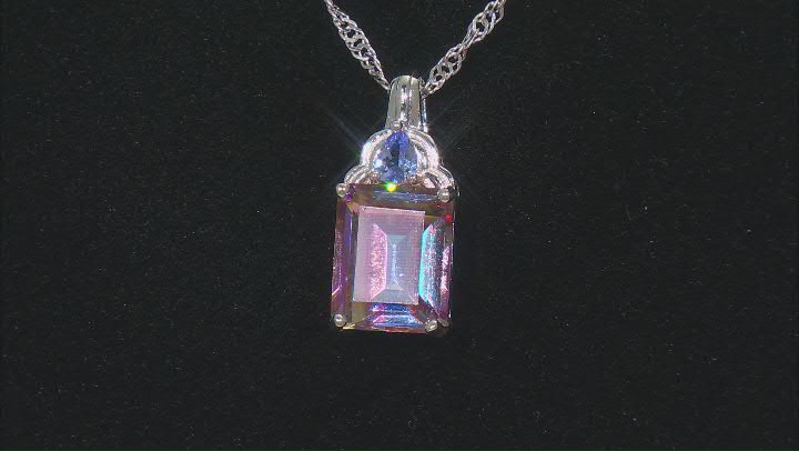 Northern Lights™ Quartz Rhodium Over Sterling Silver Pendant with Chain 3.01ctw Video Thumbnail