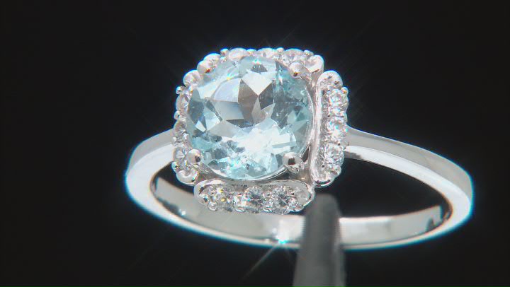 Sky Blue Topaz Rhodium Over Sterling Silver Ring 2.37ctw Video Thumbnail
