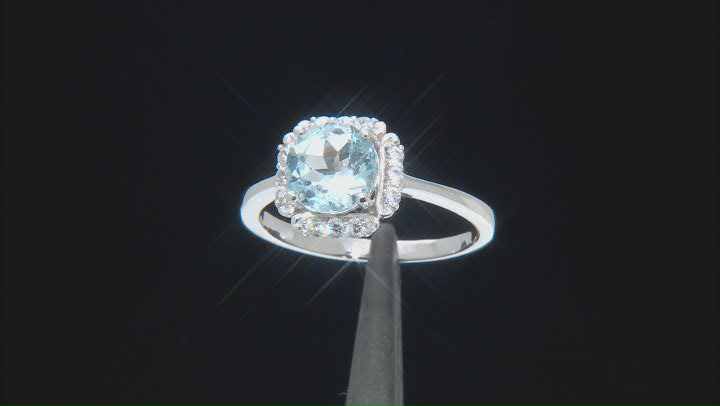 Sky Blue Topaz Rhodium Over Sterling Silver Ring 2.37ctw Video Thumbnail